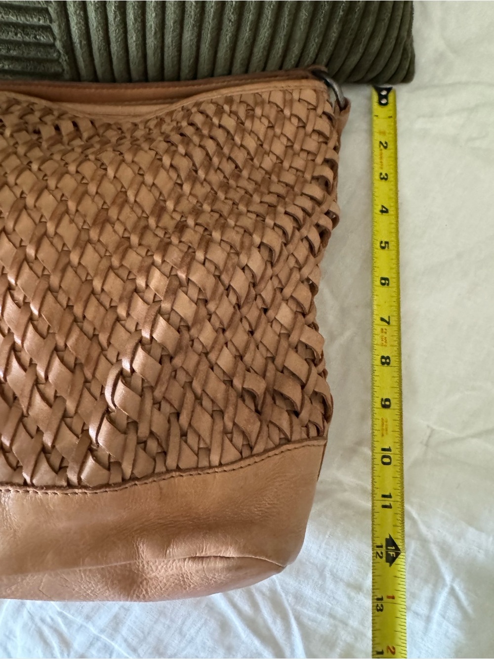 Woven Leather Hobo Bag - Tan - Picture 4 of 7